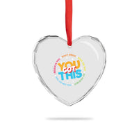 Test Day Teacher Heart Crystal Glass Ornament Rock The Test Dont Stress Just Do Your Best