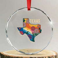 Texas Floral Boho Crystal Glass Ornament For the Love of the Texas Hill Country Southern Pride TS02