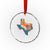 Texas Floral Boho Crystal Glass Ornament For the Love of the Texas Hill Country Southern Pride - Wonder Print Shop