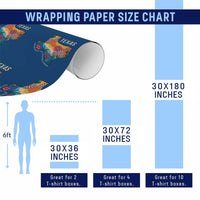 Texas Floral Boho Wrapping Paper Roll For the Love of the Texas Hill Country Southern Pride - Wonder Print Shop