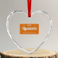 Texas Heart Crystal Glass Ornament Lone Star State Western Cowboy BNCNTRY Country - Wonder Print Shop