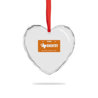 Texas Heart Crystal Glass Ornament Lone Star State Western Cowboy BNCNTRY Country - Wonder Print Shop