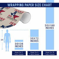 Texas Proud 250 Years Wrapping Paper Roll American Made 1776 to 2026 Semiquincentennial - Wonder Print Shop