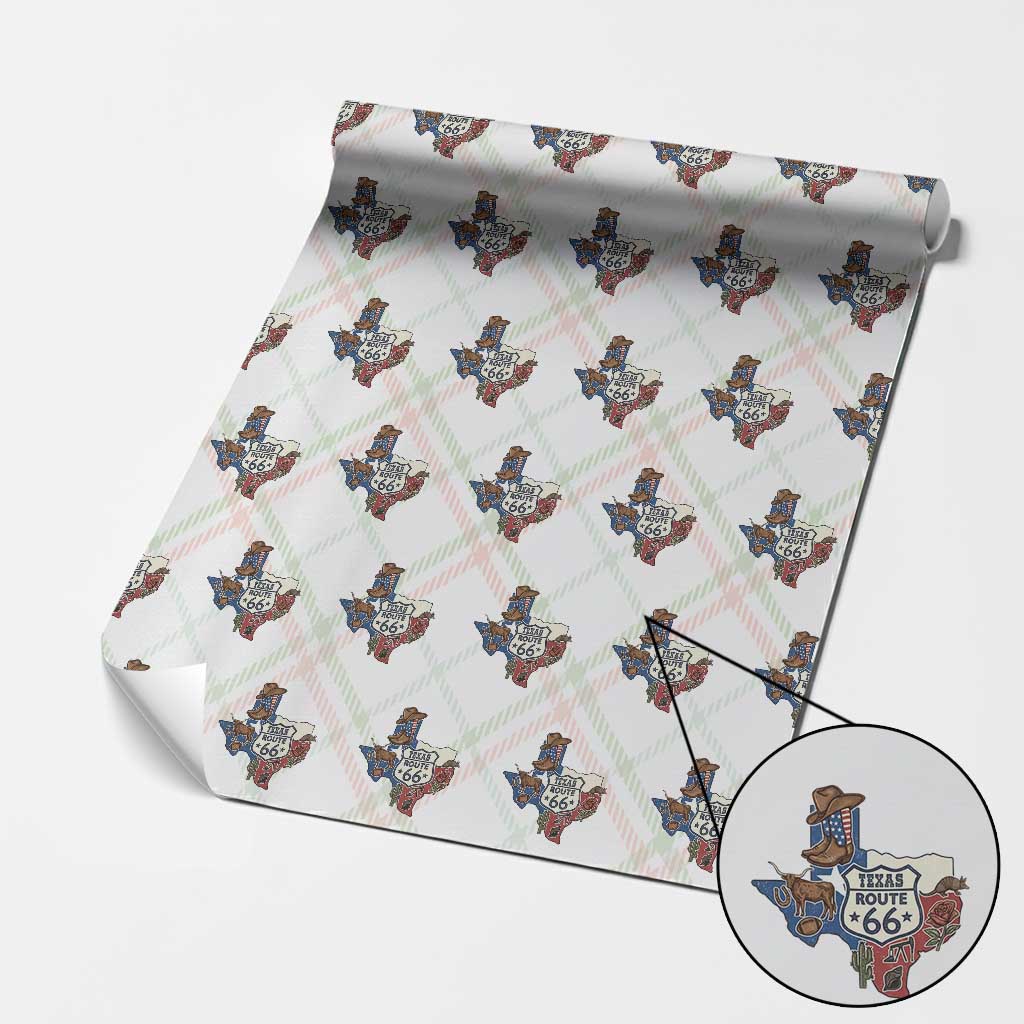 Texas Route Highway 66 Adventure Wrapping Paper Roll Desert Road Trip Graphic