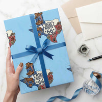 Texas Route Highway 66 Adventure Wrapping Paper Roll Desert Road Trip Graphic