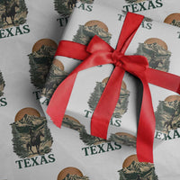 Texas Western Cowboy Life Wrapping Paper Roll Vintage Horse Riding Graphic