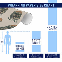 Texas Western Cowboy Life Wrapping Paper Roll Vintage Horse Riding Graphic