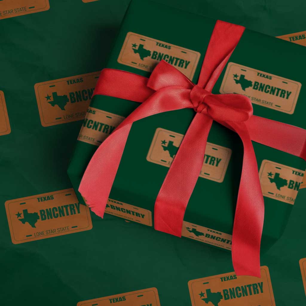 Texas Wrapping Paper Roll Lone Star State Western Cowboy BNCNTRY Country - Wonder Print Shop