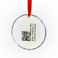 Thank You Veterans Crystal Glass Ornament Camo American Flag Military Supportive Veterans Day - Wonder Print Shop