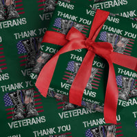 Thank You Veterans Wrapping Paper Roll American Flag Military Supportive Veterans Day - Wonder Print Shop