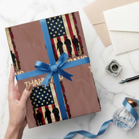 Thank You Veterans Wrapping Paper Roll Veterans Day Patriotic American Flag - Wonder Print Shop