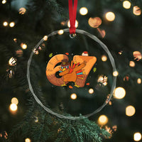 Thanksgiving Turkey Dabbing Crystal Glass Ornament Six Seven Meme Trending Gift - Wonder Print Shop