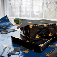 Thanksgiving Video Game Wrapping Paper Roll Pumpkin Pie Eating Turkey Gamer Patch Day - Wonder Print Shop