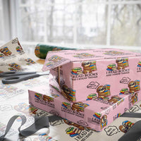 That Is What I Do I Read Books Wrapping Paper Roll Funny Sloth Book Lover - Wonder Print Shop