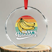 That's Bananas Crystal Glass Ornament Funny Banana Lover Saying - Wonder Print Shop