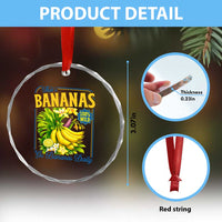 That's Bananas Crystal Glass Ornament Funny Banana Summer Fruit Food Pun