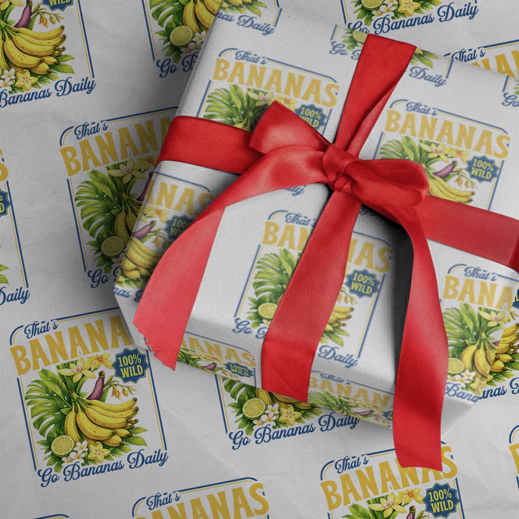 That's Bananas Wrapping Paper Roll Funny Banana Summer Fruit Food Pun