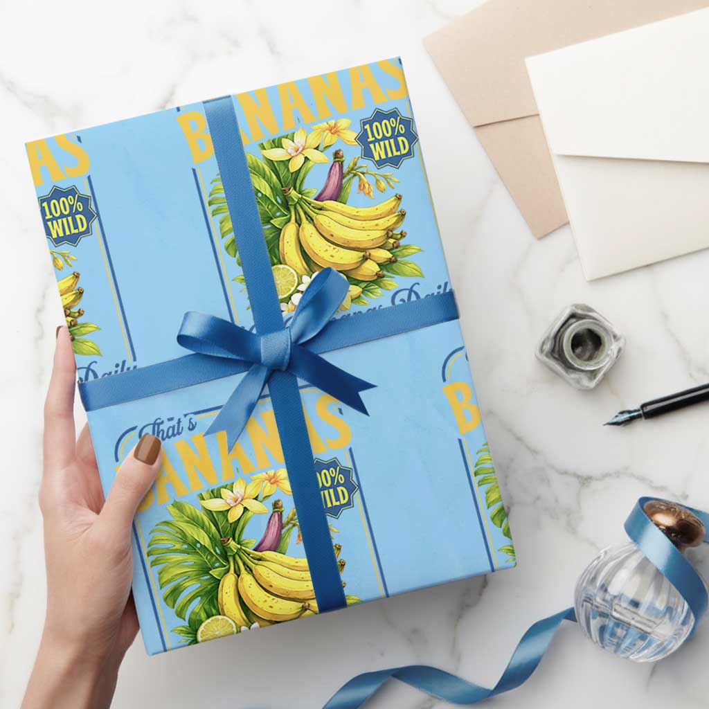 That's Bananas Wrapping Paper Roll Funny Banana Summer Fruit Food Pun