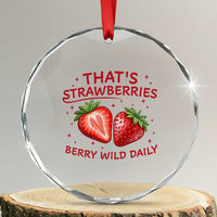 That’s Strawberries Crystal Glass Ornament Summer Fruit Festival