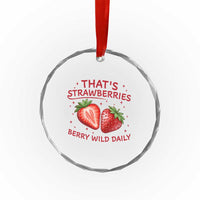That’s Strawberries Crystal Glass Ornament Summer Fruit Festival
