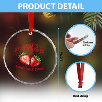 That’s Strawberries Crystal Glass Ornament Summer Fruit Festival