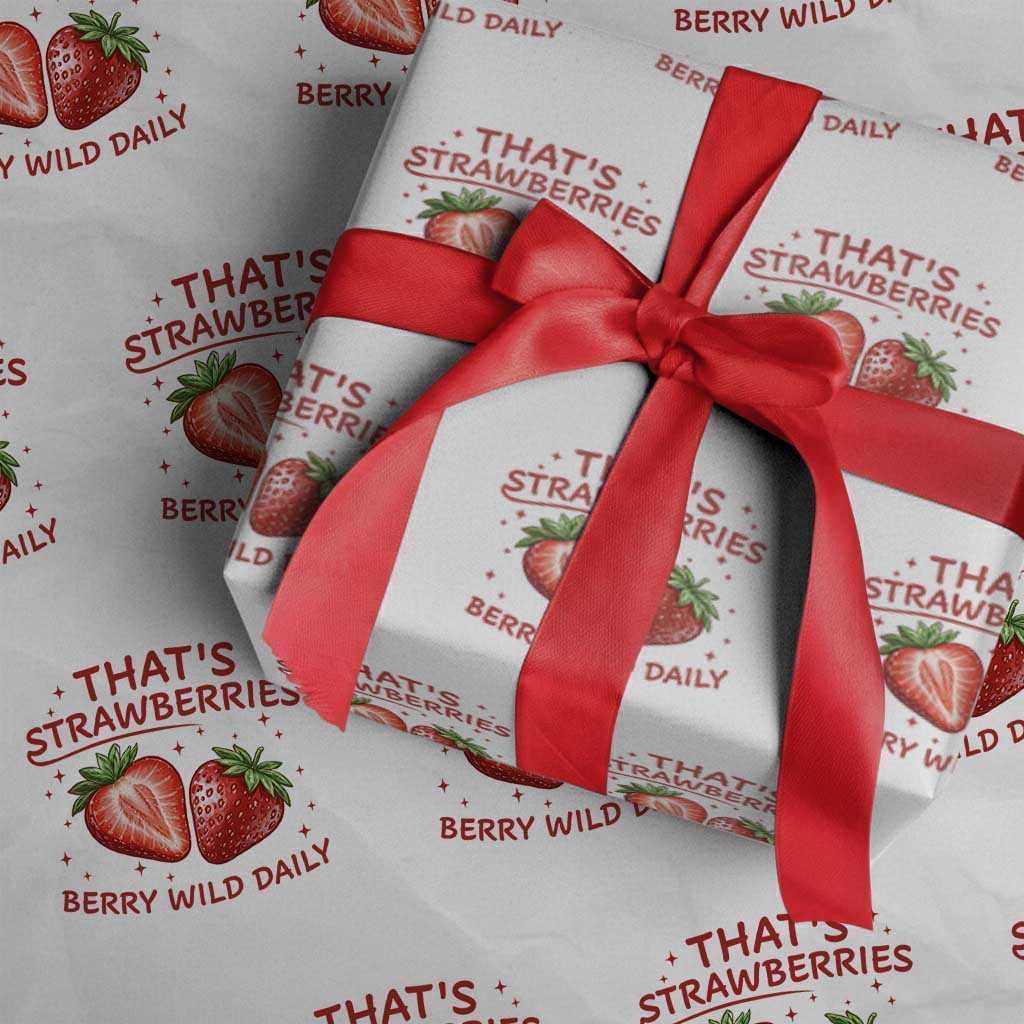 That’s Strawberries Wrapping Paper Roll Summer Fruit Festival