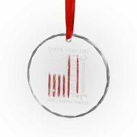 Thats What I Do I Fix Stuff And I Know Things Crystal Glass Ornament Funny Mechanic Engineer Vintage American Flag