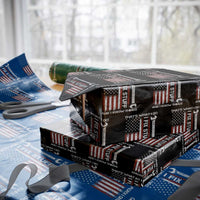 Thats What I Do I Fix Stuff And I Know Things Wrapping Paper Roll Funny Mechanic Engineer Vintage American Flag