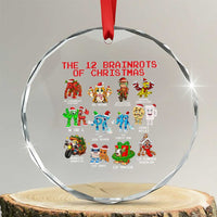 The 12 Brainrots of Christmas Crystal Glass Ornament Funny Cursed Meme Holiday Gag Gift - Wonder Print Shop