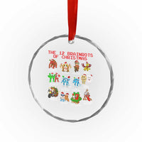 The 12 Brainrots of Christmas Crystal Glass Ornament Funny Cursed Meme Holiday Gag Gift - Wonder Print Shop
