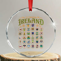 The 32 Counties Of Ireland Crystal Glass Ornament Irish Pride Heritage Vintage Celtic Shamrock