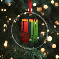 The 7 Principles Of Kwanzaa Crystal Glass Ornament Kinara Candles African Heritage TS11
