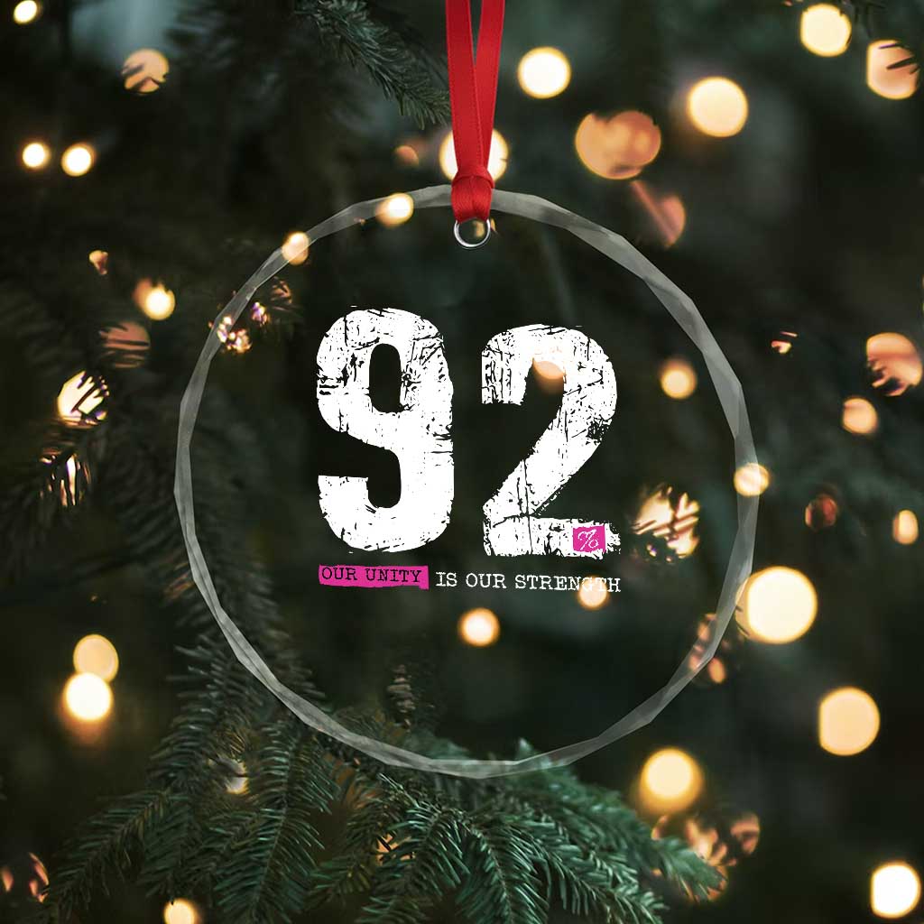 The 92% Black Women Power Crystal Glass Ornament Black History Month TS10