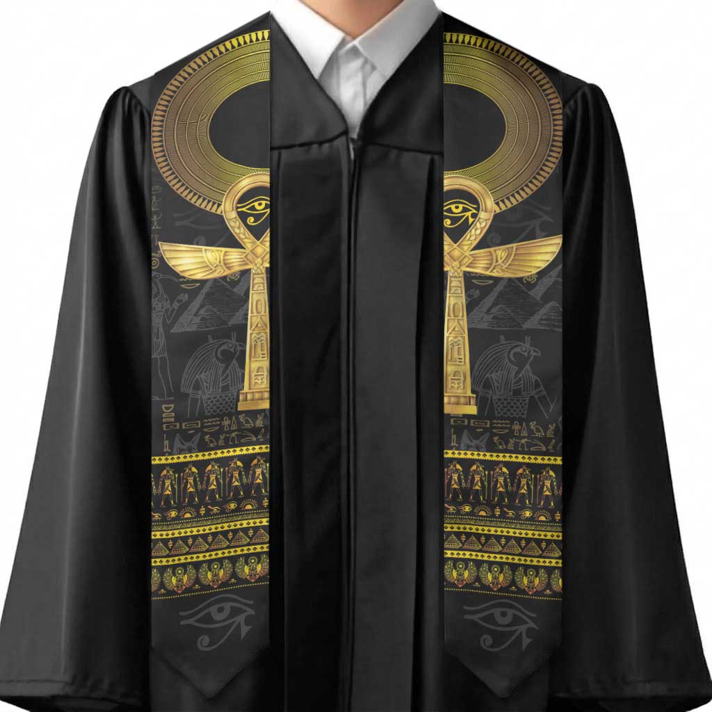 The Ankh Egyptian Hieroglyphs Graduation Stole