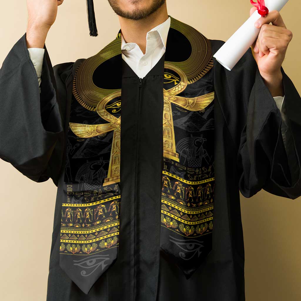 The Ankh Egyptian Hieroglyphs Graduation Stole