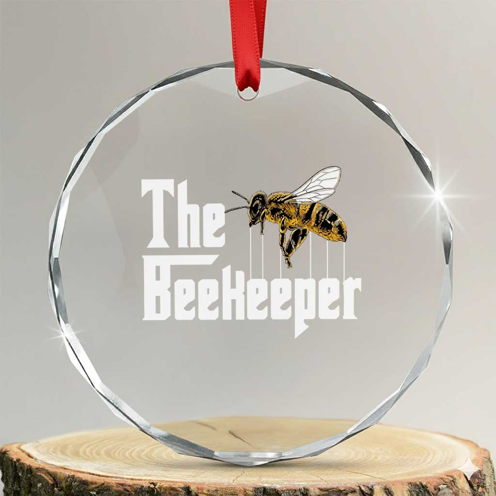 The Beekeeper Crystal Glass Ornament Funny Keeping Apiary Beekeeping Gift