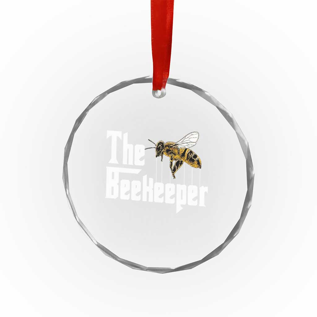 The Beekeeper Crystal Glass Ornament Funny Keeping Apiary Beekeeping Gift