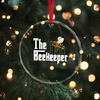 The Beekeeper Crystal Glass Ornament Funny Keeping Apiary Beekeeping Gift