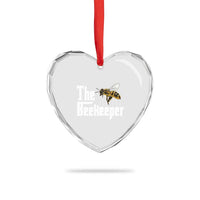 The Beekeeper Heart Crystal Glass Ornament Funny Keeping Apiary Beekeeping Gift