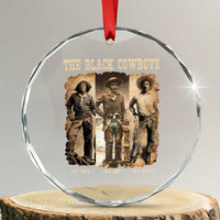 The Black Cowboys Nat Love Isom Dart Bill Pickett Crystal Glass Ornament African American Cowboy