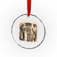 The Black Cowboys Nat Love Isom Dart Bill Pickett Crystal Glass Ornament African American Cowboy