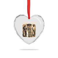 The Black Cowboys Nat Love Isom Dart Bill Pickett Heart Crystal Glass Ornament African American Cowboy