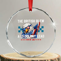 The British Blew A 13 Colony Lead Dabbing Eagle Crystal Glass Ornament Funny Patriotic 4th of July History Humor Graphic