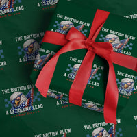 The British Blew A 13 Colony Lead Dabbing Eagle Wrapping Paper Roll Funny Patriotic 4th of July History Humor Graphic
