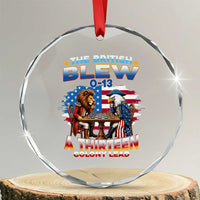 The British Blew A Thirteen Colony Lead 0-13 Lion vs Eagle Crystal Glass Ornament Chess Match Patriotic 4th of July Funny History Graphic