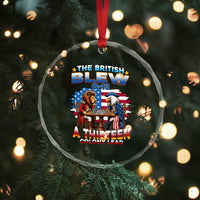 The British Blew A Thirteen Colony Lead 0-13 Lion vs Eagle Crystal Glass Ornament Chess Match Patriotic 4th of July Funny History Graphic