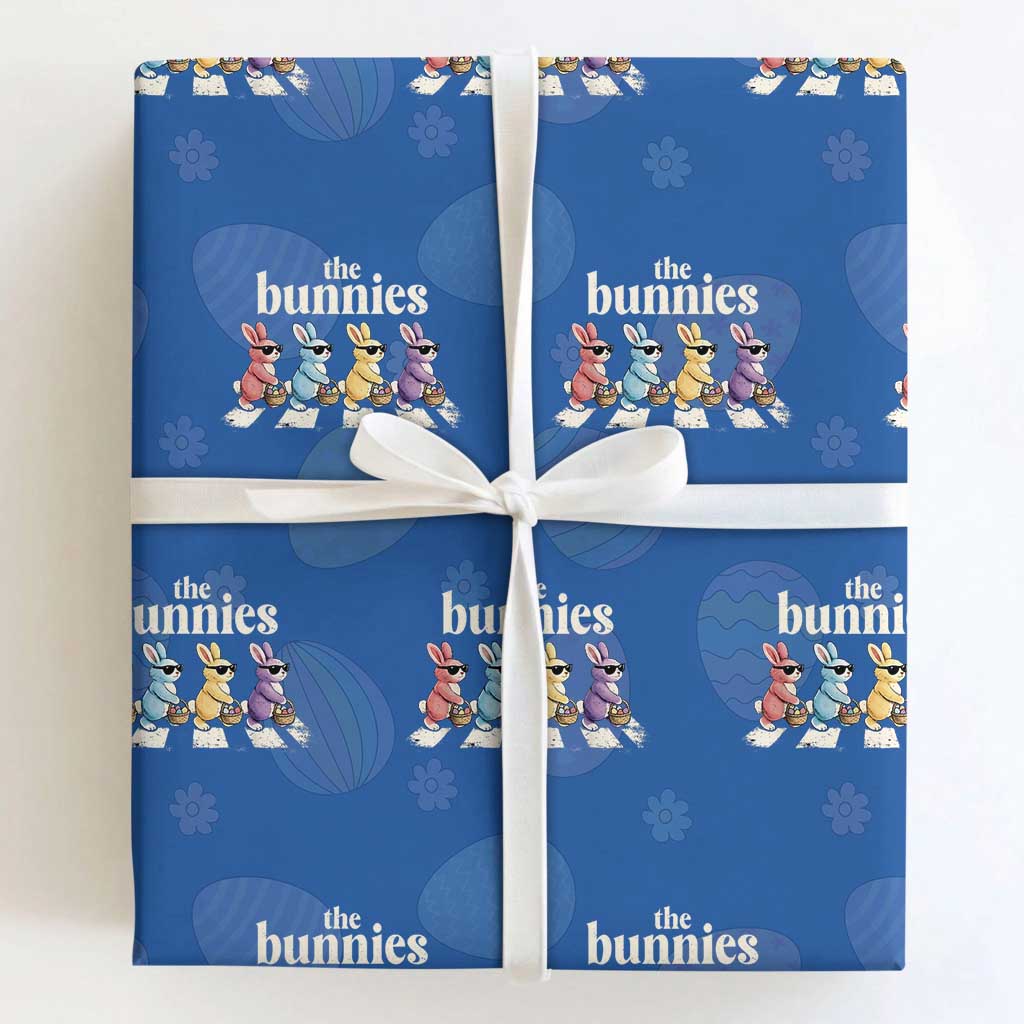 The Bunnies Parody Crossing Rabbits Graphic Wrapping Paper Roll Funny Easter Pop Culture Style Cute Bunny Gift