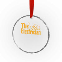 The Electrician Crystal Glass Ornament Vintage Wire Stripper Pliers Graphic