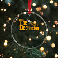 The Electrician Crystal Glass Ornament Vintage Wire Stripper Pliers Graphic