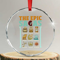 The Epic Sagas Ancient Greek Mythology Graphic Crystal Glass Ornament Odysseus Journey Odyssey History Lover Gift